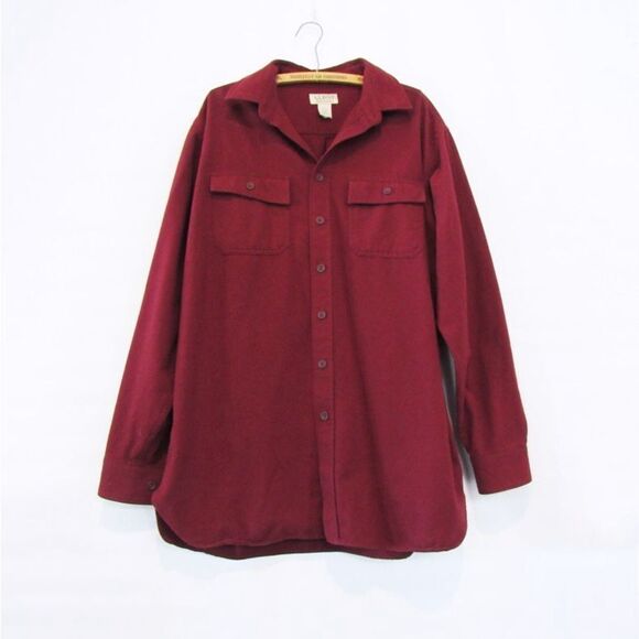 L.L. Bean Burgundy Flannel Shirt X-Large / Tall - Very nice and soft! - Picture 1 of 6